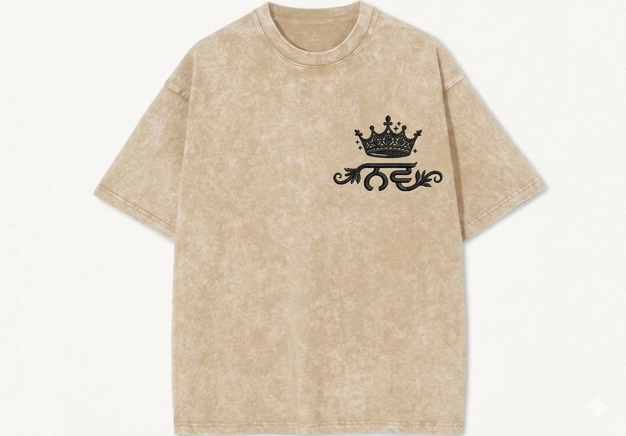Premium Vintage Washed T-Shirts (Front Left Chest)