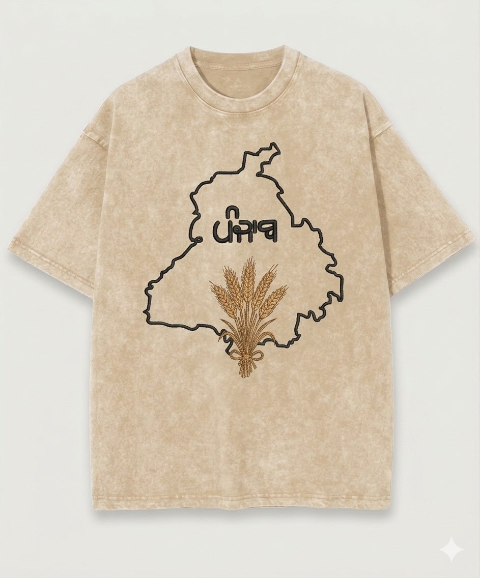 Premium Vintage Washed T-Shirt - Large Design