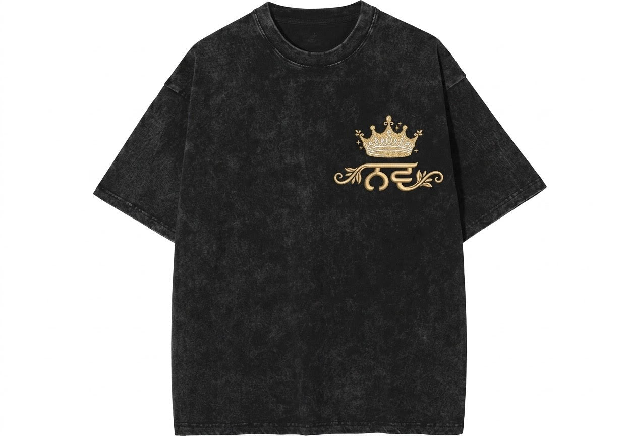 Premium Vintage Washed T-Shirts (Front Left Chest)